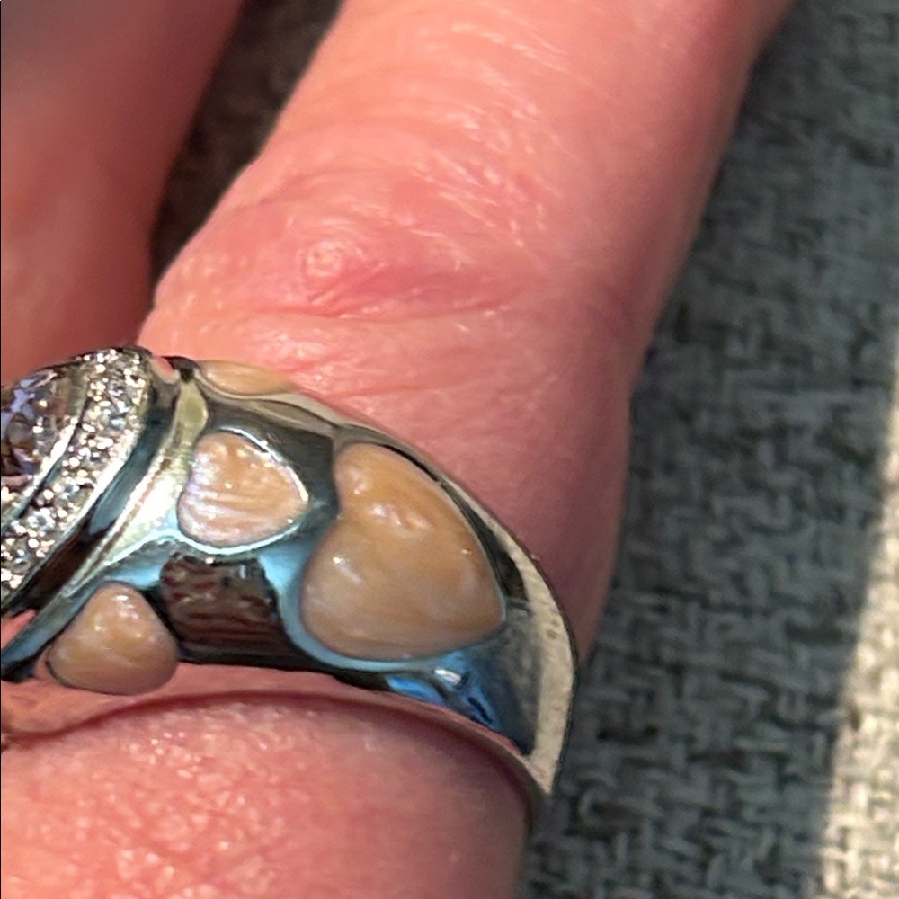 Vintage Silver and Gold Heart Ring - Picture 4 of 16